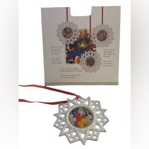 Schmuck Stern Hirten Shepard Star-Shaped Christmas Ornament with Red Ribbon